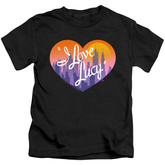 I Love Lucy Heart of the City Juvenile Kids Youth T Shirt Black Officially Licensed