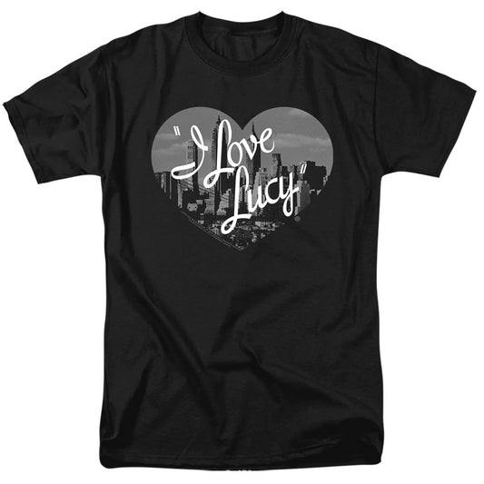 I Love Lucy Nostalgic City Mens T Shirt Black Officially Licensed