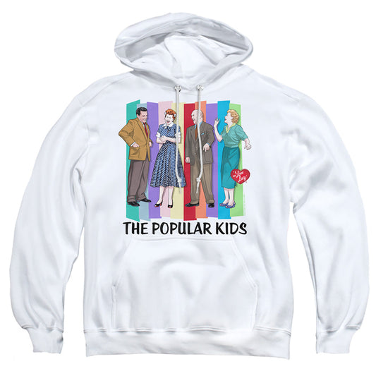 I Love Lucy The Popular Kids Mens Hoodie White Officially Licensed