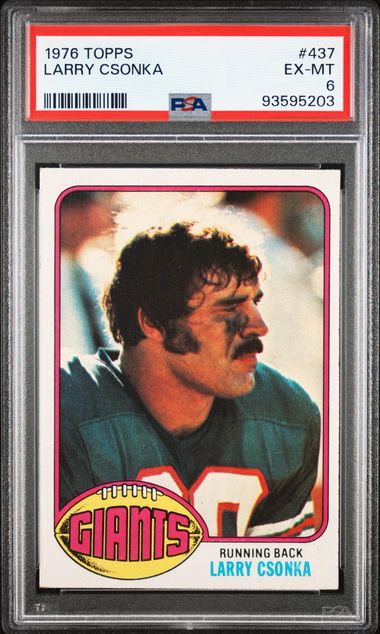 Graded 1976 Topps Larry Csonka #437 Football Card PSA 6 EX-MT