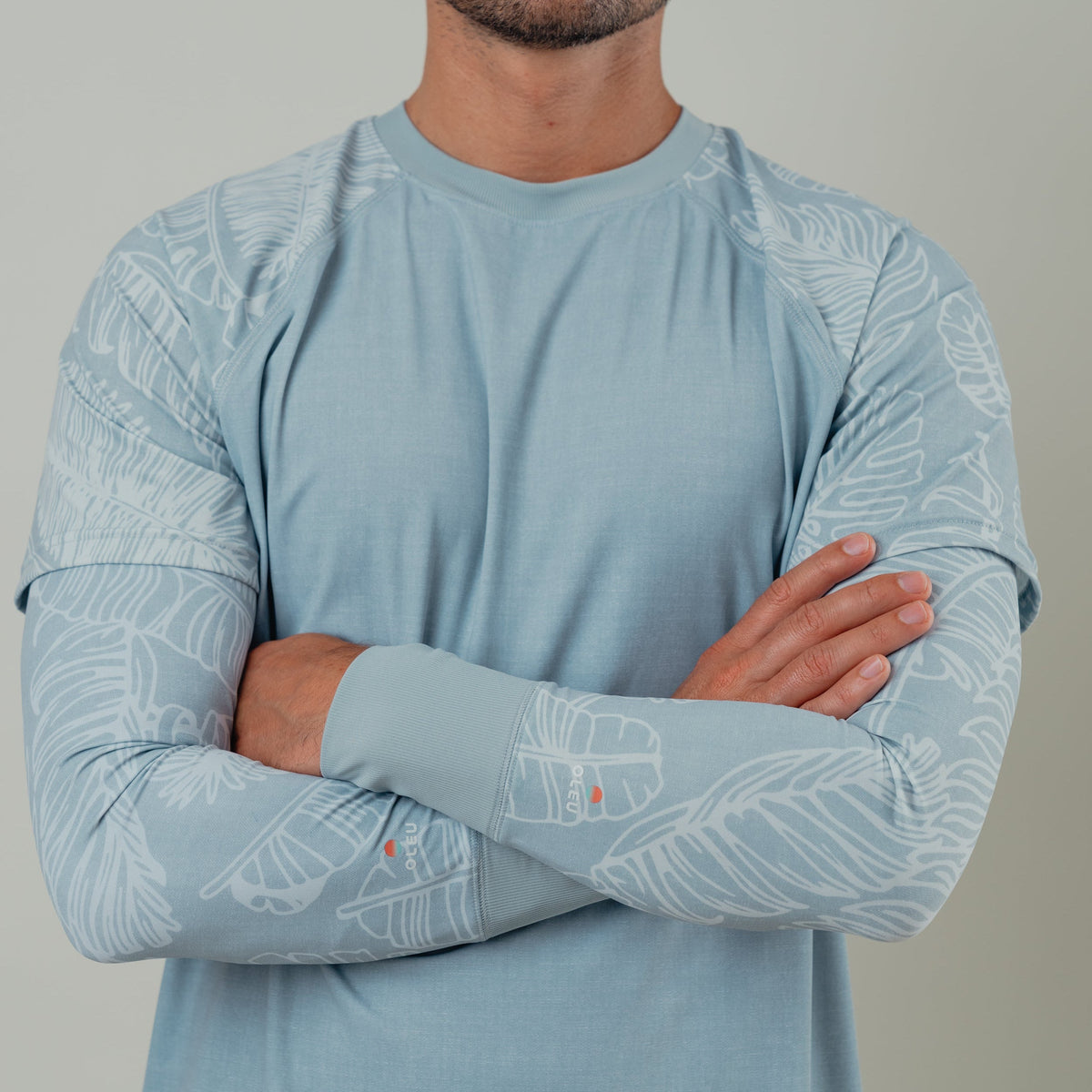 OLEU SUNSPORT™ UV ARM SLEEVES - RAINFOREST SEA GREEN