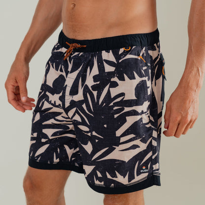 OLEU ALL-SHORT™ 6" INSEAM I 16.5" OUTSEAM - CARVINGS in SANDSTONE