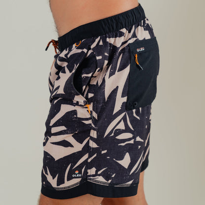 OLEU ALL-SHORT™ 6" INSEAM I 16.5" OUTSEAM - CARVINGS in SANDSTONE