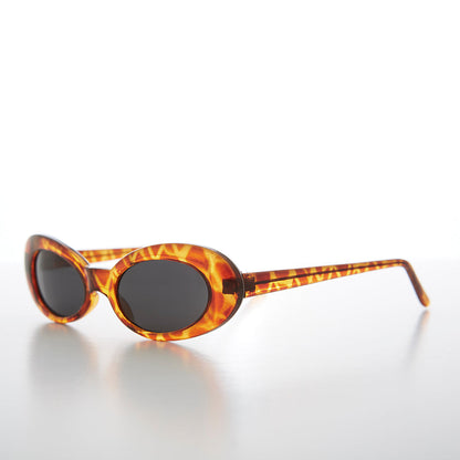 Narrow Oval Cat Eye 90s Vintage Sunglass - Leanne