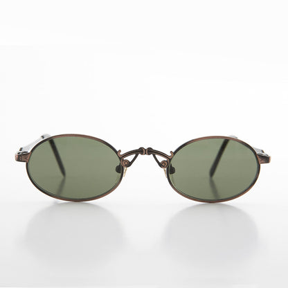 Small Oval Victorian Steampunk 90s Sunglass - Leon