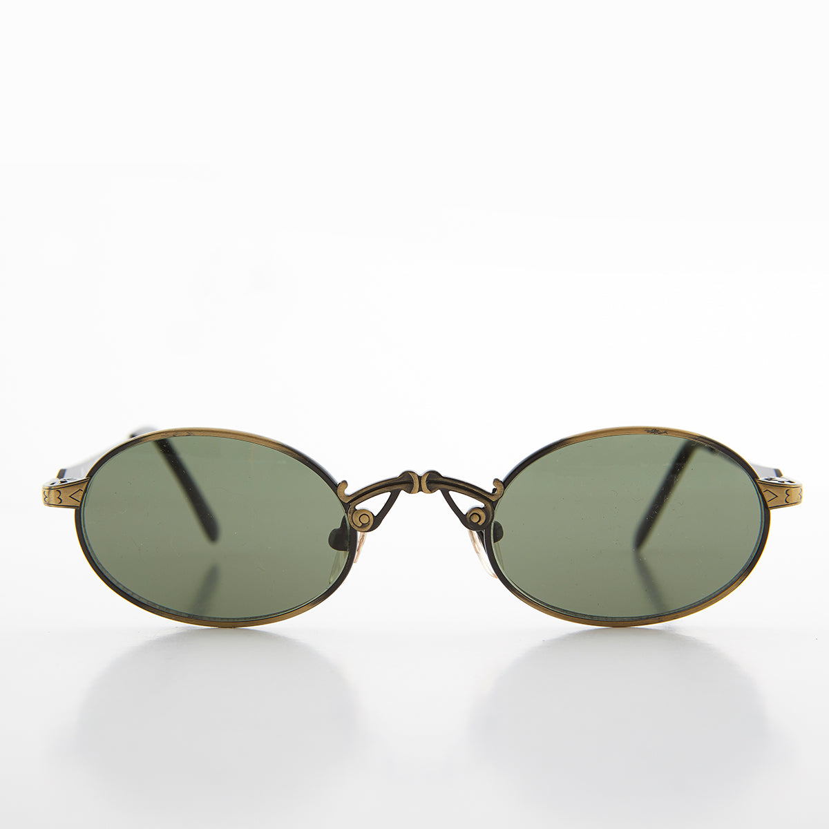 Small Oval Victorian Steampunk 90s Sunglass - Leon 1