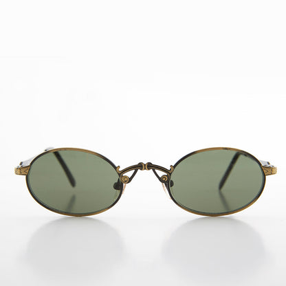 Small Oval Victorian Steampunk 90s Sunglass - Leon 1