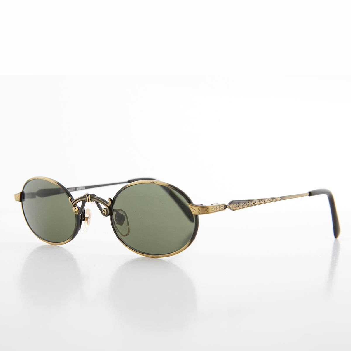 Small Oval Victorian Steampunk 90s Sunglass - Leon 1