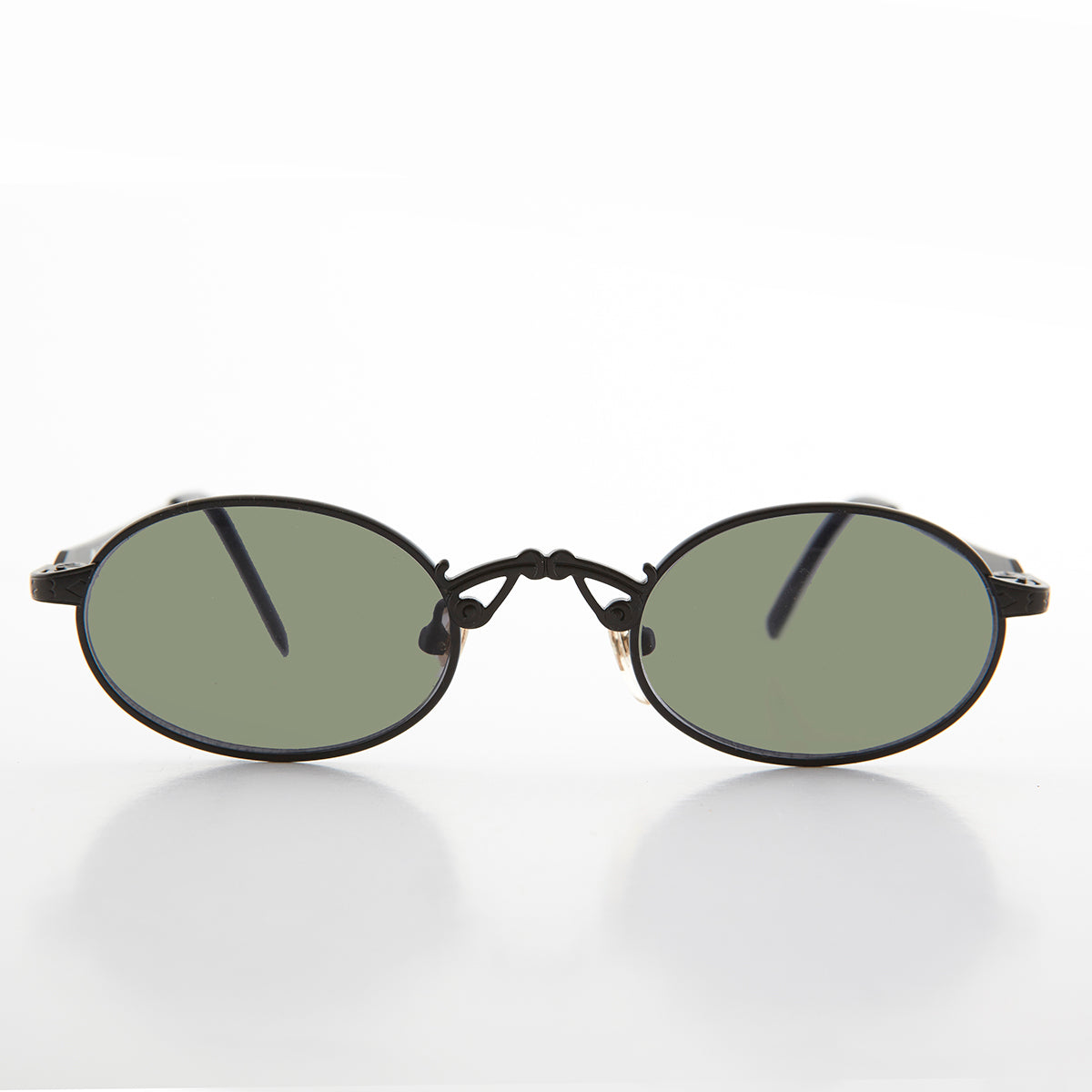 Small Oval Victorian Steampunk 90s Sunglass - Leon