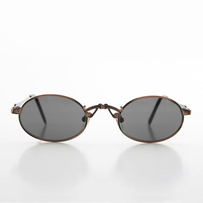 Small Oval Victorian Steampunk 90s Sunglass - Leon