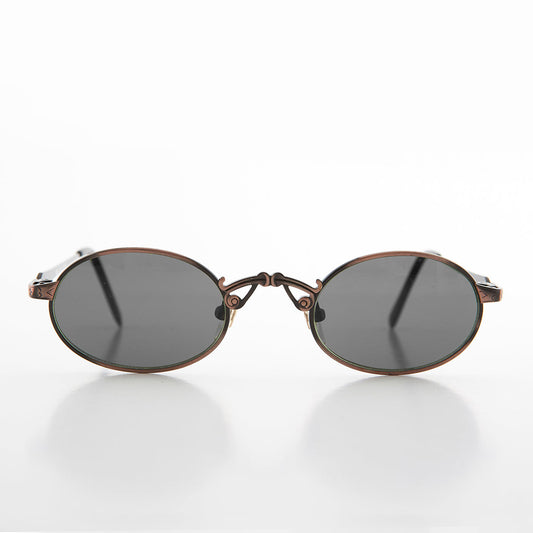 Small Oval Victorian Steampunk 90s Sunglass - Leon