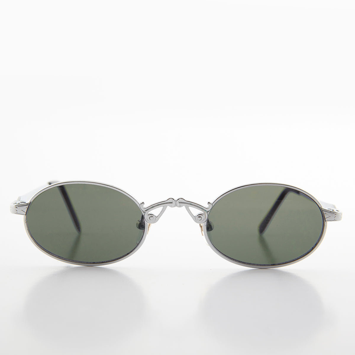 Small Oval Victorian Steampunk 90s Sunglass - Leon