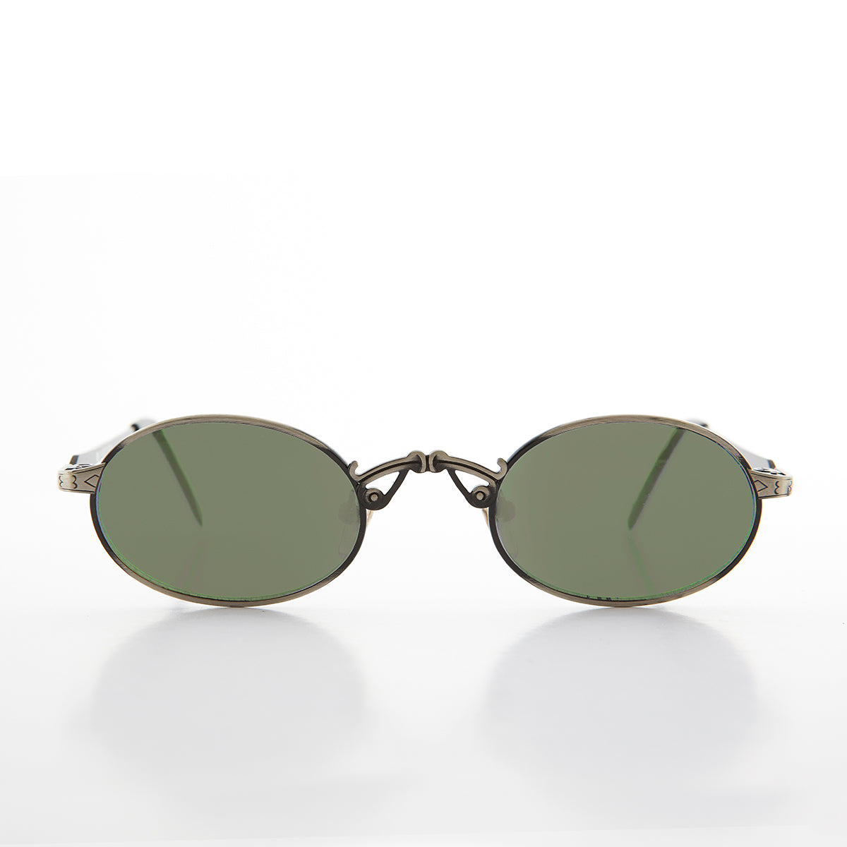 Small Oval Victorian Steampunk 90s Sunglass - Leon 2