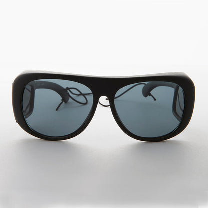 80s Polarized Glass Lens Sporty Vintage Fishing Sunglass - Lerner