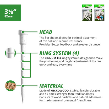 Lignum Classic Golf Tees