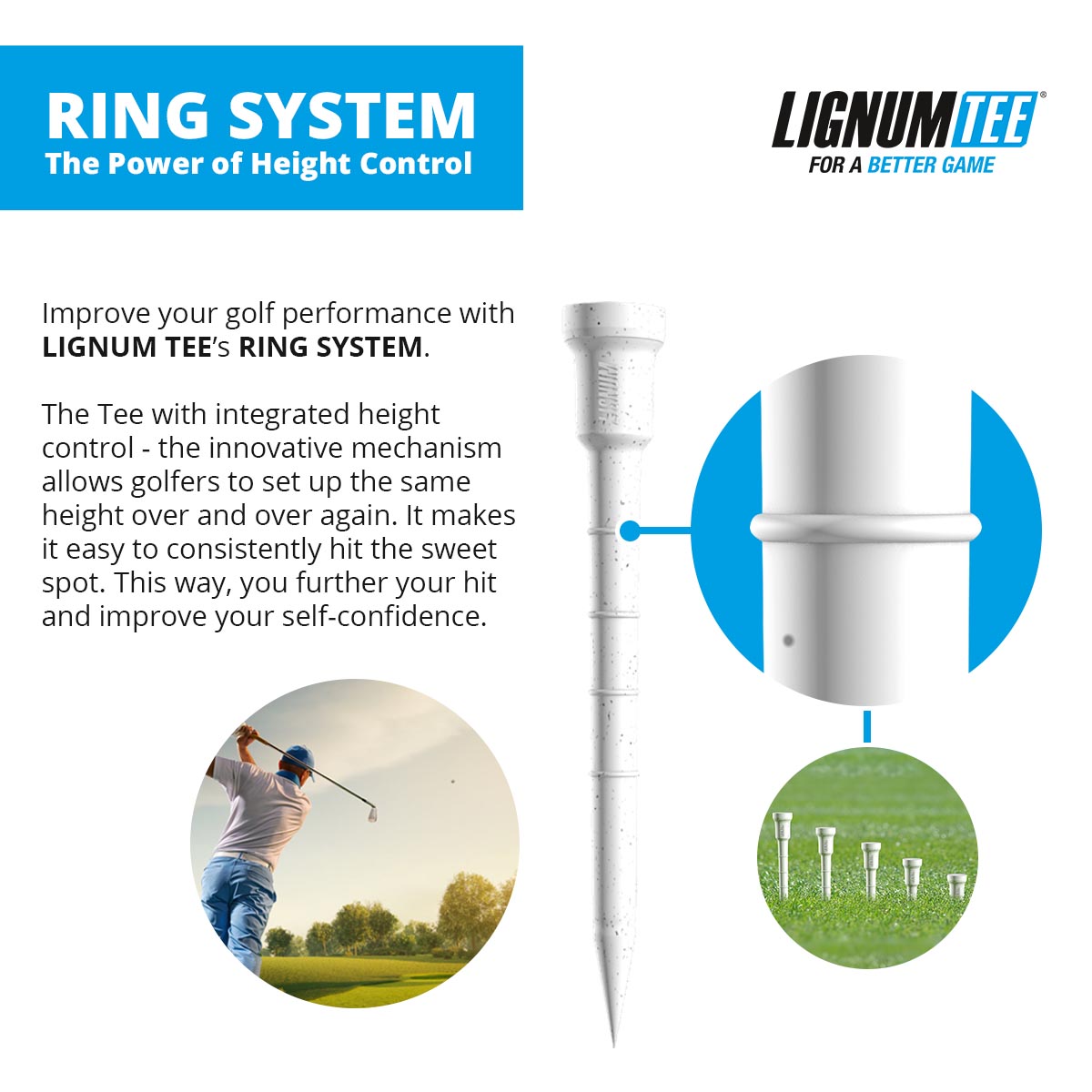 Lignum Classic Golf Tees