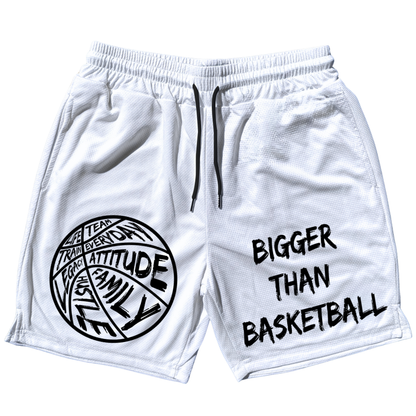 Bigger Than Basketball - Shorts - White - Triathlete Store