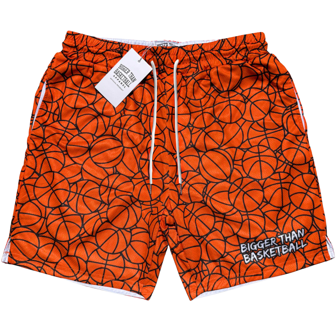 Basketball Pattern - Shorts - Orange
