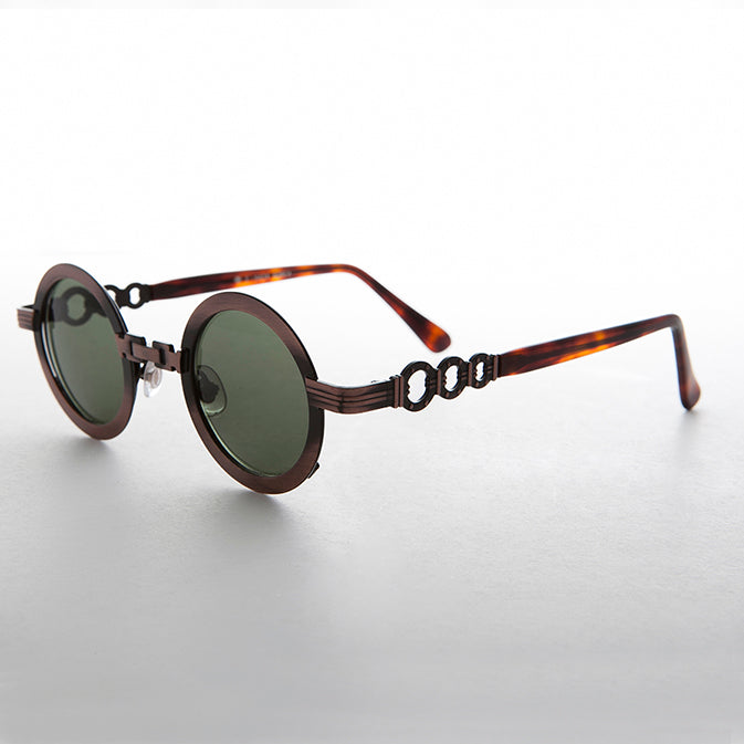 Round Vintage Sunglass with Chain Bridge - Link