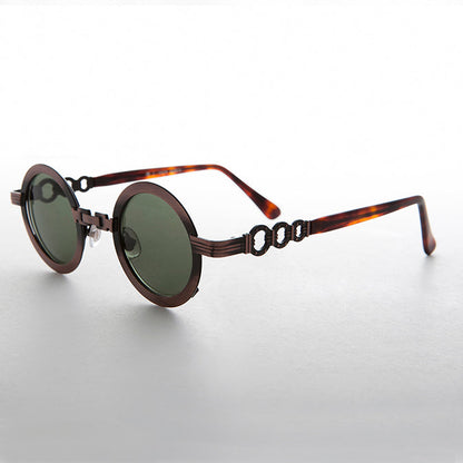 Round Vintage Sunglass with Chain Bridge - Link