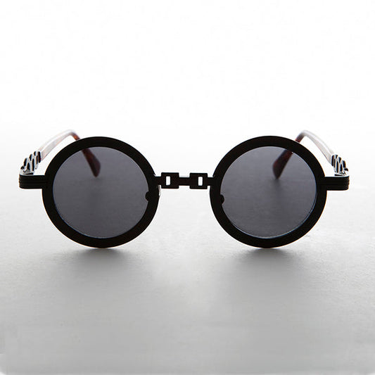 Round Vintage Sunglass with Chain Bridge - Link