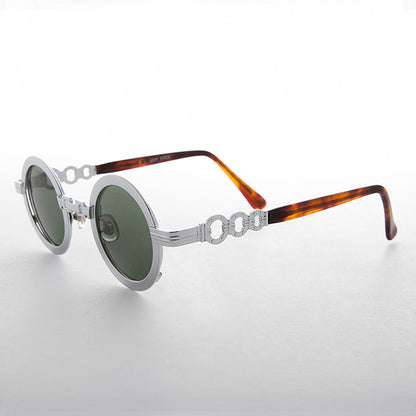 Round Vintage Sunglass with Chain Bridge - Link