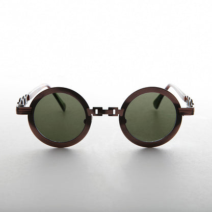 Round Vintage Sunglass with Chain Bridge - Link