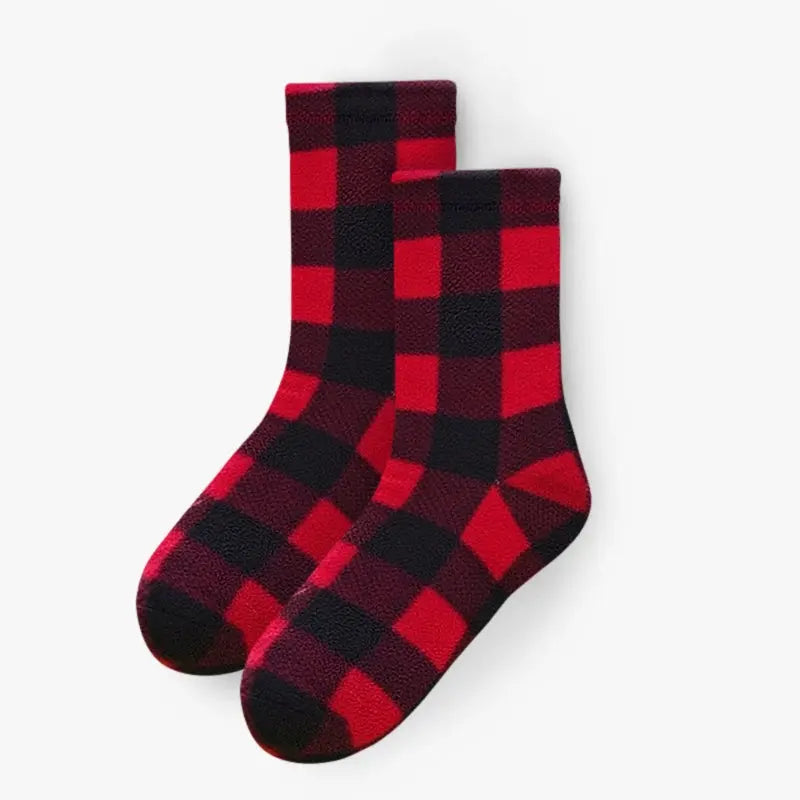 Polar Feet SUPER STRETCHY Fleece Socks - Lumberjack