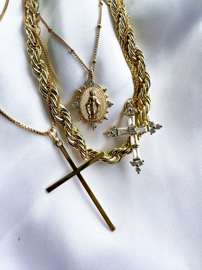 Lady Lourdes Pendant - Gold