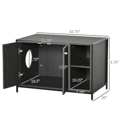 Hidden Cat Litter Box Enclosure