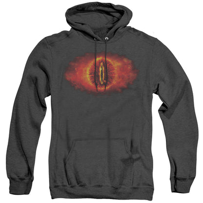 Lord of the Rings Eye Of Sauron Mens Heather Hoodie Black Officially Licensed