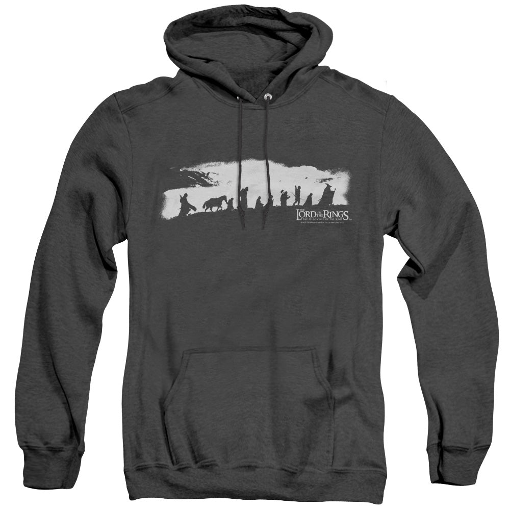 Lord Of The Rings The Fellowship Heather Mens Hoodie Black Officially Licensed