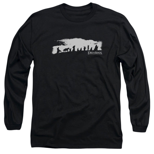 Lord Of The Rings The Fellowship Mens Long Sleeve Shirt Black Officially Licensed