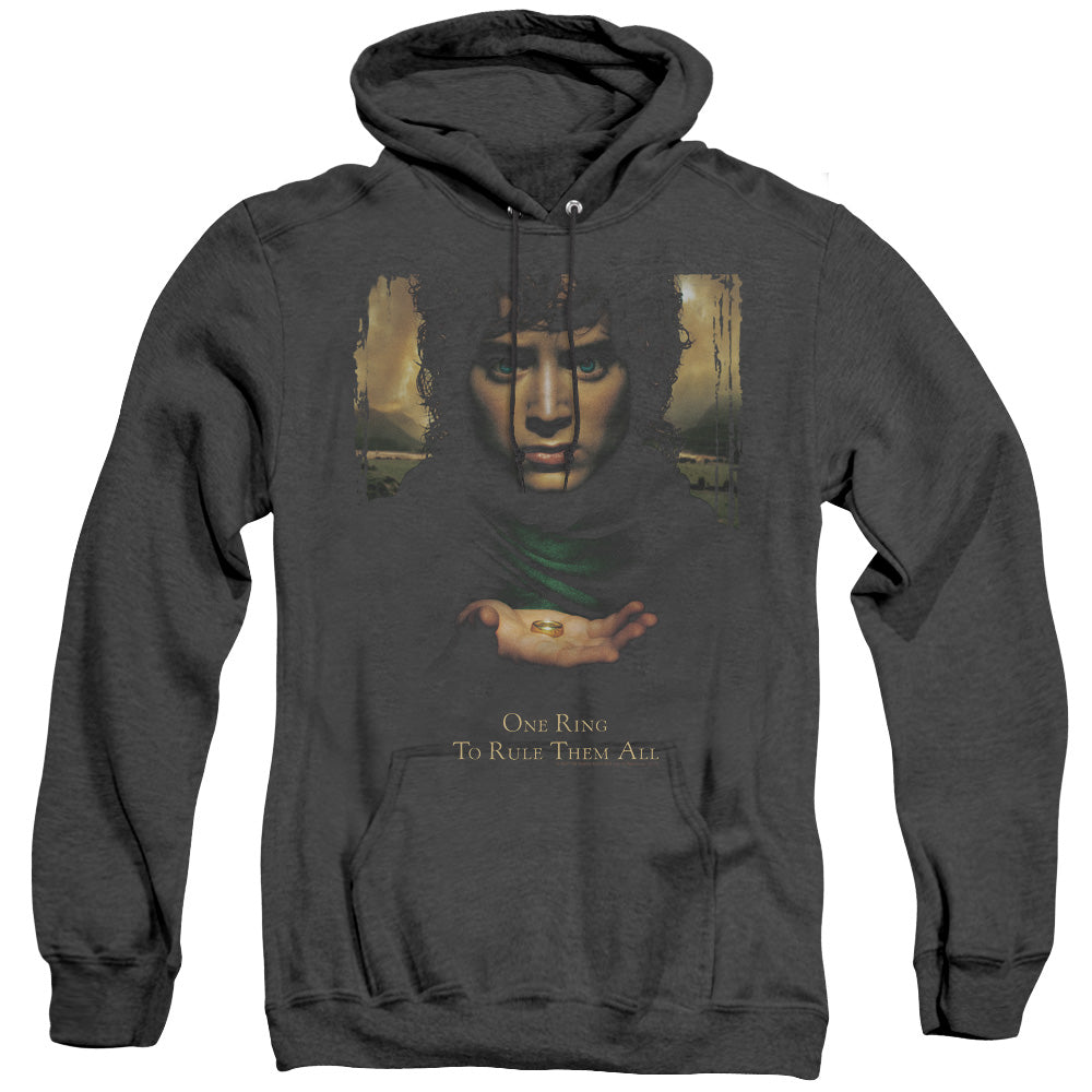 Lor Frodo One Ring Heather Mens Hoodie Black