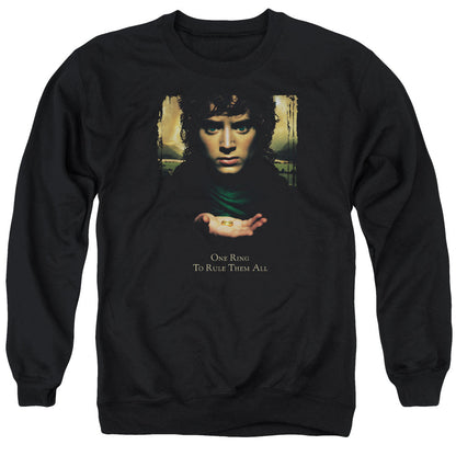 Lord Of The Rings Frodo One Ring Mens Crewneck Sweatshirt Black