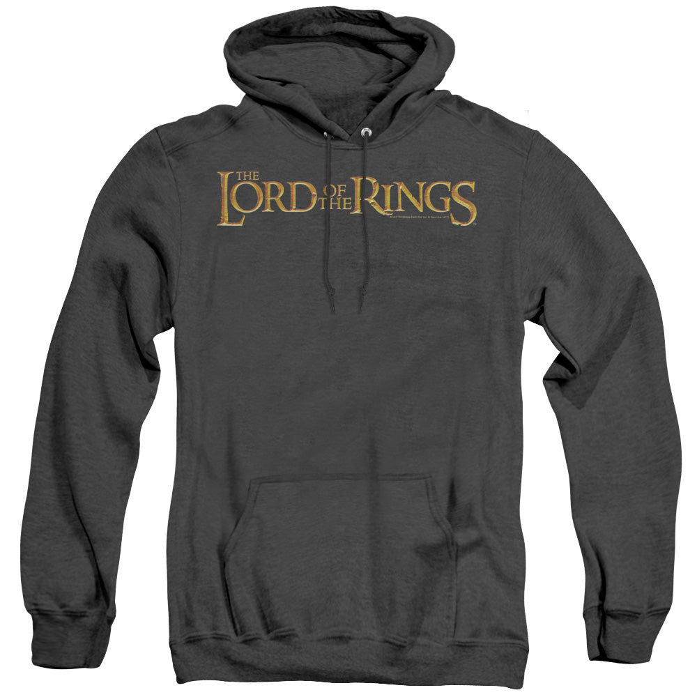 Lor Lotr Logo Heather Mens Hoodie Black
