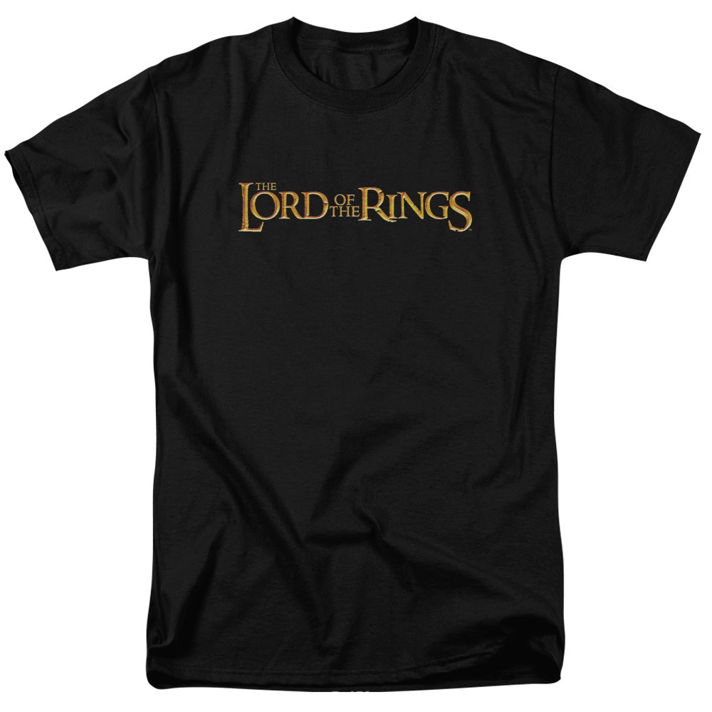 Lord of the Rings Lotr Logo Mens T Shirt Black Officially Licensed