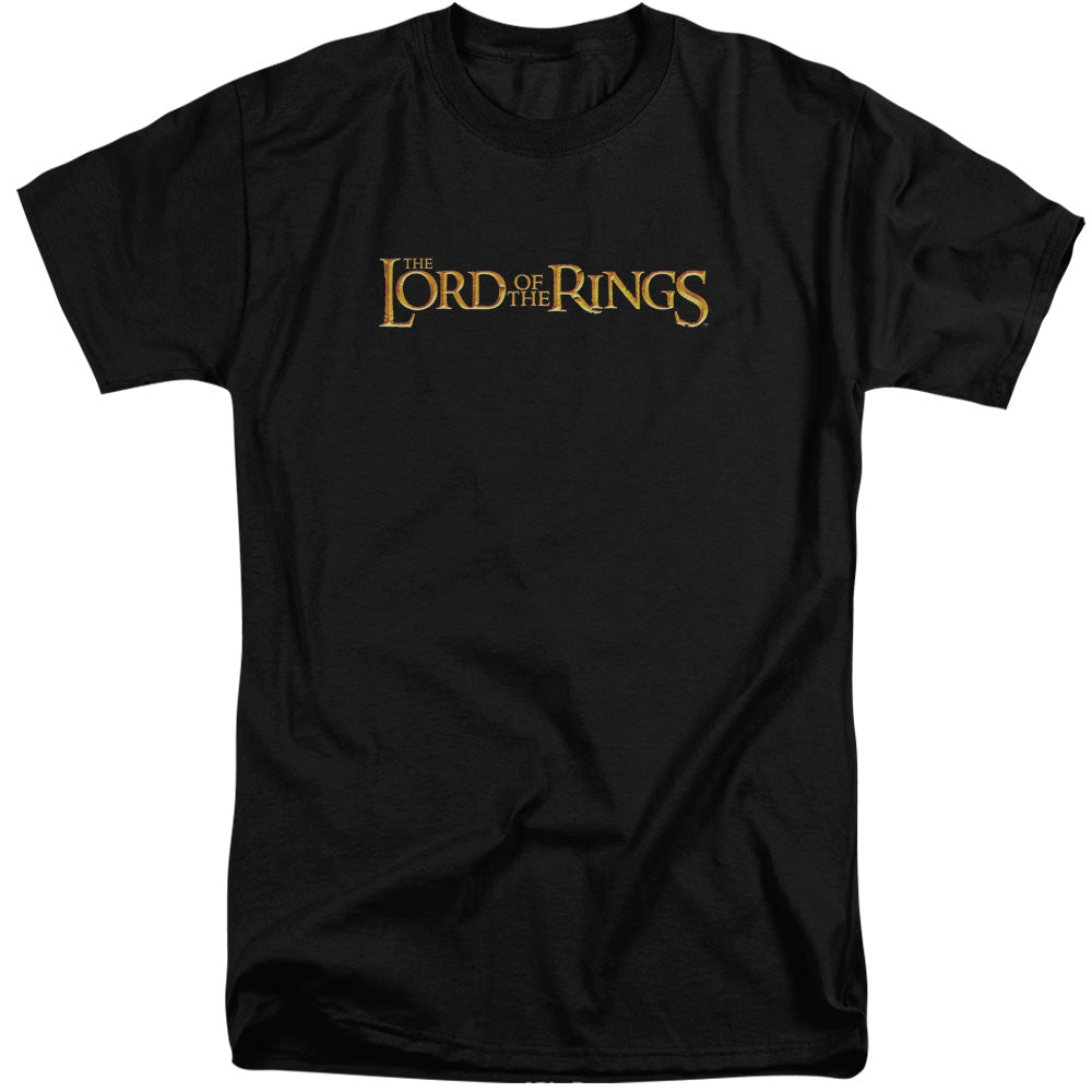 Lord of the Rings Lotr Logo Mens Tall T Shirt Black Officially Licensed
