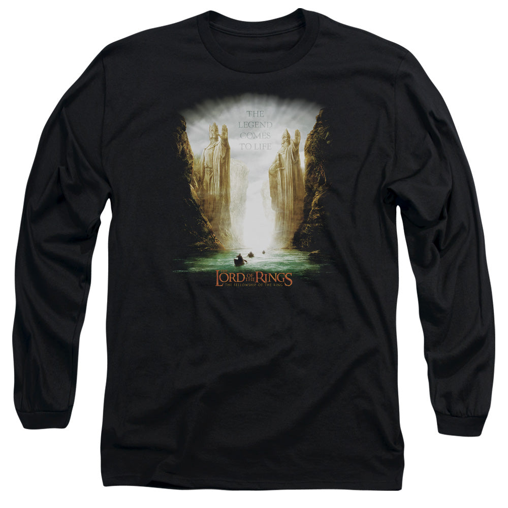 Lor Kings Of Old Mens Long Sleeve Shirt Black Officially Licensed