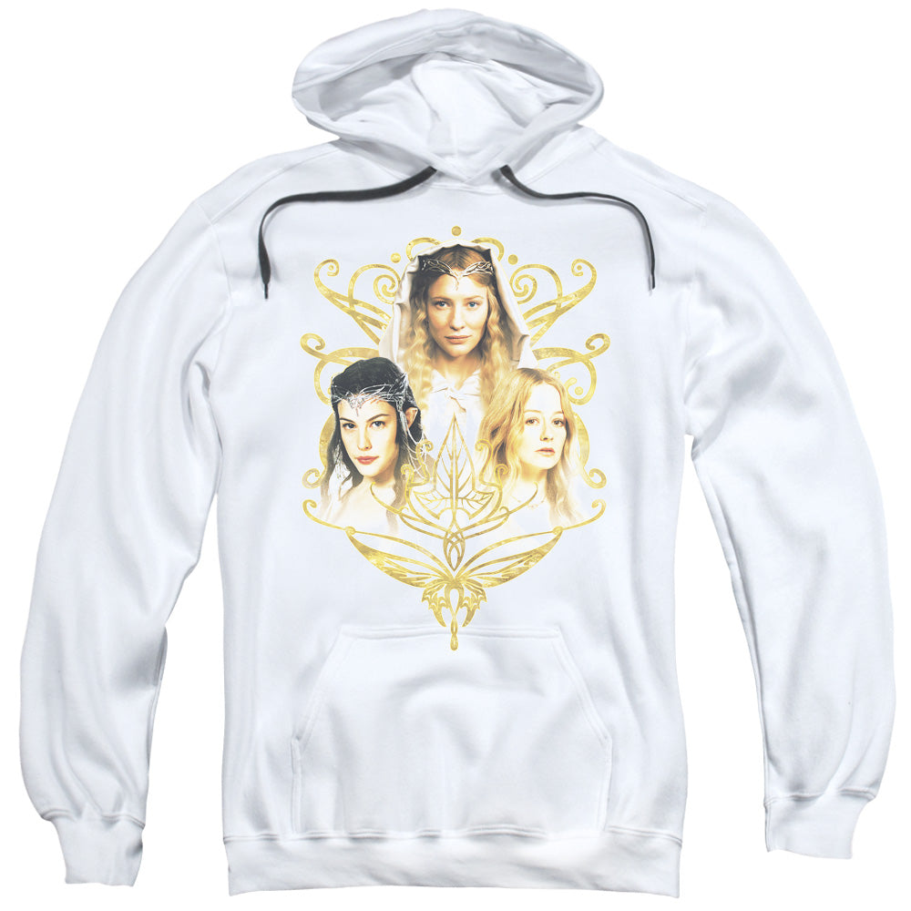 Lord Of The Rings Women Of Middle Earth Mens Hoodie White