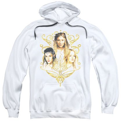 Lord Of The Rings Women Of Middle Earth Mens Hoodie White