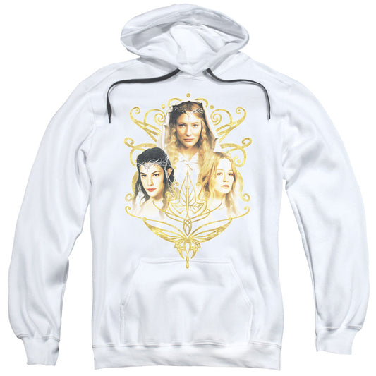 Lord Of The Rings Women Of Middle Earth Mens Hoodie White