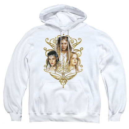 Lord Of The Rings Women Of Middle Earth Mens Hoodie White