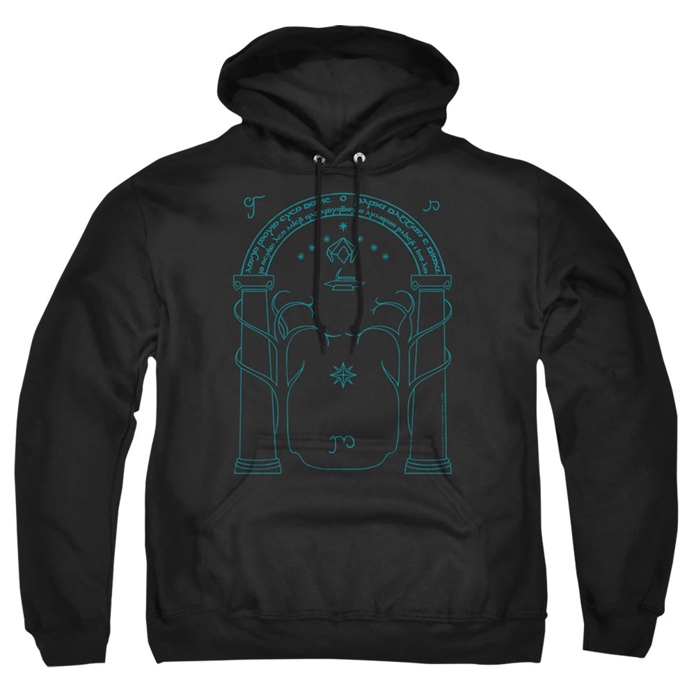 Lord Of The Ringsd Of The Rings Doors Of Durin Mens Hoodie Black Officially Licensed