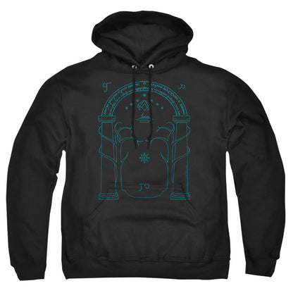 Lord Of The Ringsd Of The Rings Doors Of Durin Mens Hoodie Black Officially Licensed