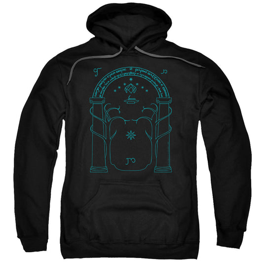 Lord Of The Ringsd Of The Rings Doors Of Durin Mens Hoodie Black Officially Licensed