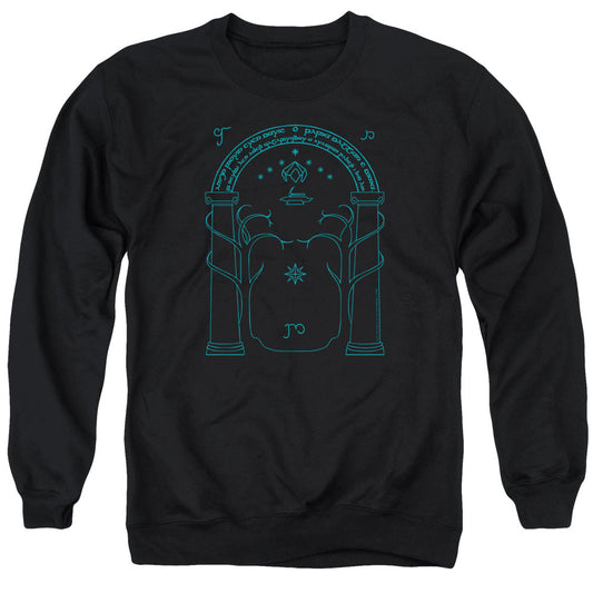 Lord Of The Rings Doors Of Durin Mens Crewneck Sweatshirt Black Officially Licensed