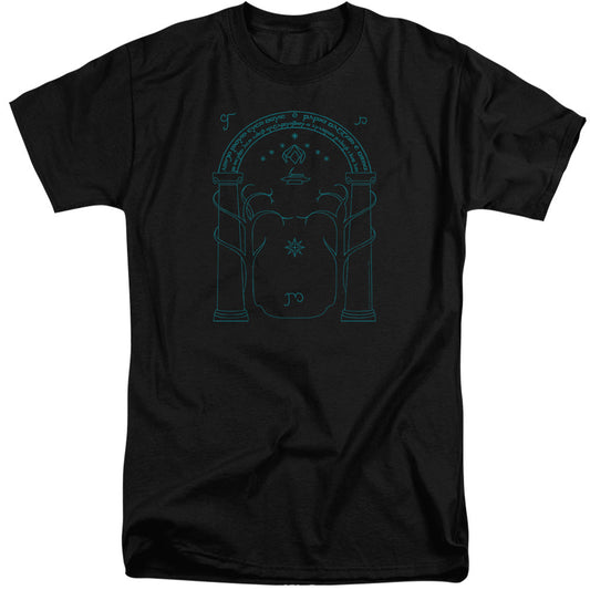 Lord Of The Rings Doors Of Durin Mens Tall T Shirt Black Officially Licensed
