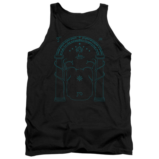 Lord Of The Rings Doors Of Durin Mens Tank Top Shirt Black Officially Licensed