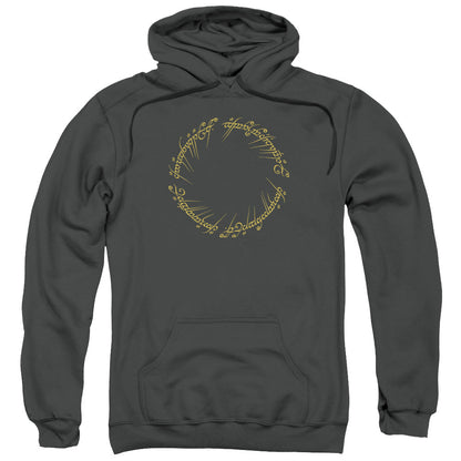 Lord Of The Ringsd Of The Rings One Ring Mens Hoodie Charcoal Officially Licensed